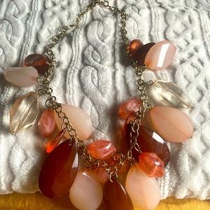Multi crystal color necklace